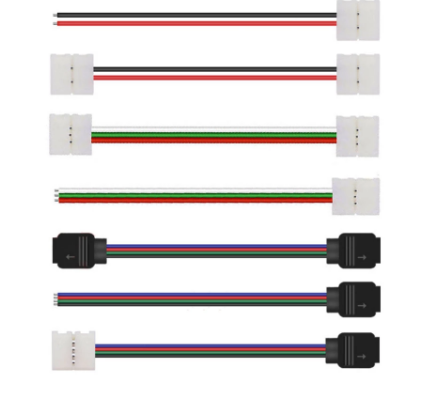 Barra LED RGB Dual con Conector de Encaje sin Soldadura y Cable 4 Pines