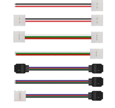 Barra LED RGB Dual con Conector de Encaje sin Soldadura y Cable 4 Pines