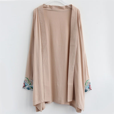 Cardigan de Algodón con Textura Fruncida y Bordado - Image 10