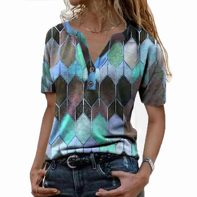 Playera V-neck con Contraste de Colores - Image 3
