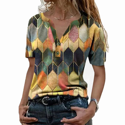 Playera V-neck con Contraste de Colores - Image 5