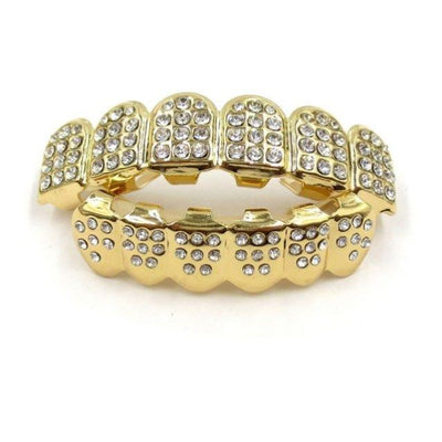 Set de Dientes de Oro con Diamantes Europeos - Carillas Dentales de Lujo Negro y Dorado - Image 7