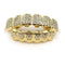 Sing Tooth Ornaments European and American Diamond Denture Sets Black 8 Large Golden Teeth Golden