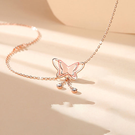 Pulsera Tobillera de Plata Esterlina con Mariposa - Diseño Fashion Que No Se Decolora - Image 2