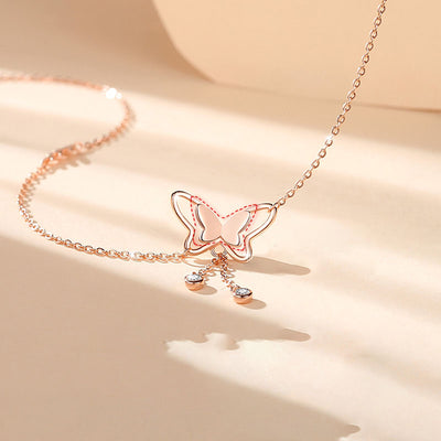 Pulsera Tobillera de Plata Esterlina con Mariposa - Diseño Fashion Que No Se Decolora - Image 2