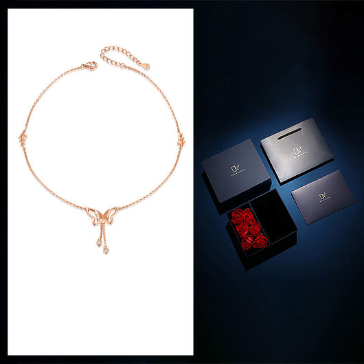 Pulsera Tobillera de Plata Esterlina con Mariposa - Diseño Fashion Que No Se Decolora - Image 4