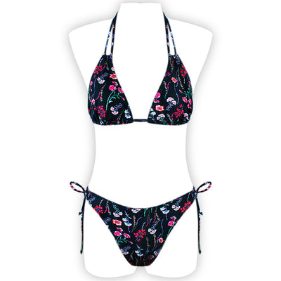 Bikini Sexy Estampado con Espalda Abierta y Abertura Lateral - Image 11