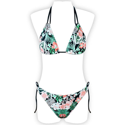 Bikini Sexy Estampado con Espalda Abierta y Abertura Lateral - Image 12