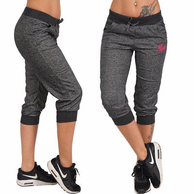 Pantalones Deportivos Sueltos Capri Lisos para Mujer - Image 6