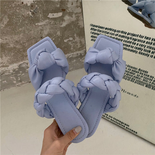Sandalias Planas con Punta Cuadrada para Mujer - Mules Cómodas y Versátiles - Image 4
