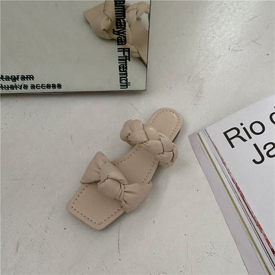 Sandalias Planas con Punta Cuadrada para Mujer - Mules Cómodas y Versátiles - Image 2