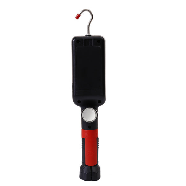 Linterna LED Recargable de Trabajo y Camping con Imán y Gancho