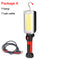 Linterna LED Recargable de Trabajo y Camping con Imán y Gancho