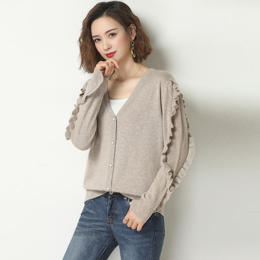 Cardigan Suelto de Punto para Mujer - Suéter Ligero Cuello V Casual - Image 11