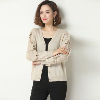 Cardigan Suelto de Punto para Mujer - Suéter Ligero Cuello V Casual - Image 3