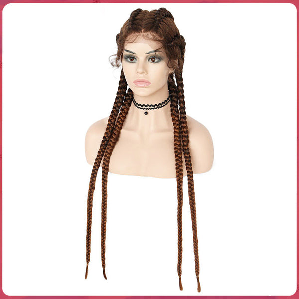 Peluca Trenza Frontal de Cuatro Hebras