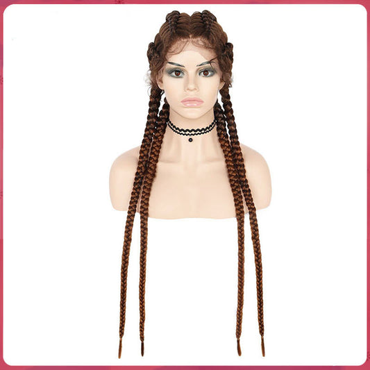 Peluca Trenza Frontal de Cuatro Hebras
