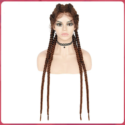 Peluca Trenza Frontal de Cuatro Hebras
