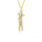 Hot Sale Affectionate Hug Necklace Couples Anniversary Valentine's Day Gift Fashion Punk Street Estilo Pendant Necklace Golden S