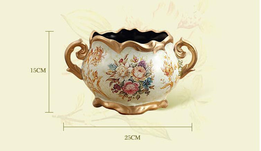 Jarrón Decorativo de Cerámica Simulada para Flores Secas - Adorno Americano de Sala - Image 11