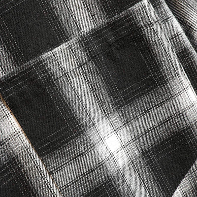 Camisa Retro Japonesa a Cuadros y Rayas para Hombre - Image 7