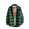 Camisa Retro Japonesa a Cuadros y Rayas para Hombre