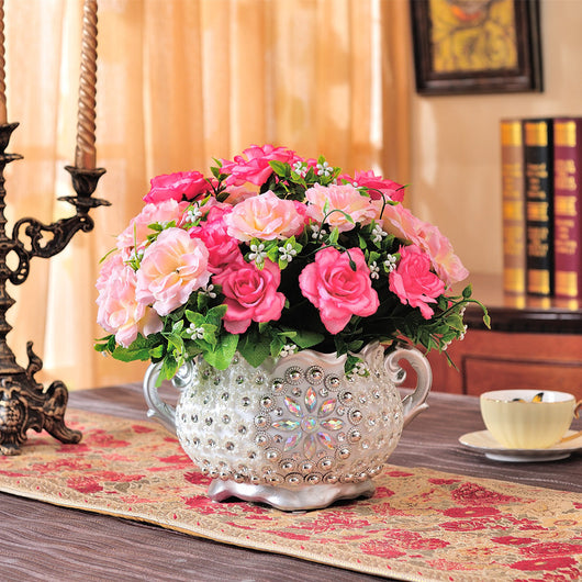 Jarrón Decorativo de Cerámica Simulada para Flores Secas - Adorno Americano de Sala - Image 3