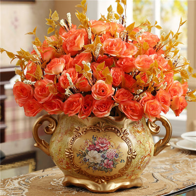 Jarrón Decorativo de Cerámica Simulada para Flores Secas - Adorno Americano de Sala - Image 10