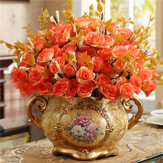 Jarrón Decorativo de Cerámica Simulada para Flores Secas - Adorno Americano de Sala - Image 10