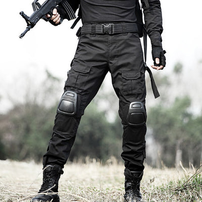 Pantalones Tácticos Militares Camuflaje Pitón Negro - Overol Resistente Four Seasons