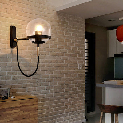 Lámpara de Pared Esfera de Vidrio Estilo Retro para Hoteles y Dormitorios - Image 14