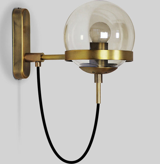 Lámpara de Pared Esfera de Vidrio Estilo Retro para Hoteles y Dormitorios - Image 5