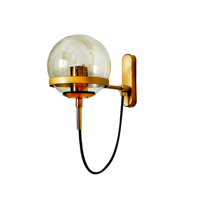 Lámpara de Pared Esfera de Vidrio Estilo Retro para Hoteles y Dormitorios - Image 3