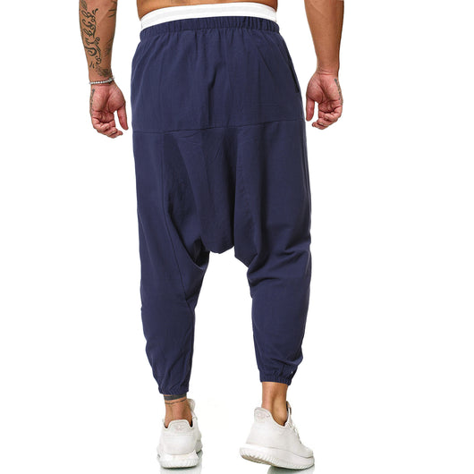 Pantalones de Lino y Algodón Lisos Versátiles para Cualquier Ocasión - Image 11