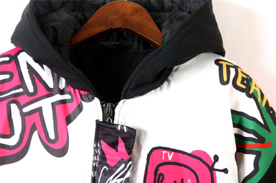 Chaqueta Acolchada de Algodón para Mujer Invierno - Diseño Cartoon Trendy - Image 3