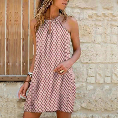 Vestido Elegante con Cuello Halter y Estampado Moderno - Image 22