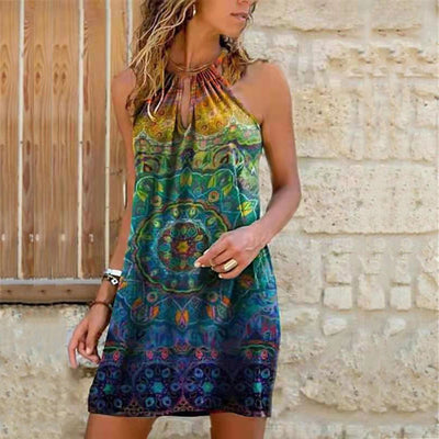 Vestido Elegante con Cuello Halter y Estampado Moderno - Image 25