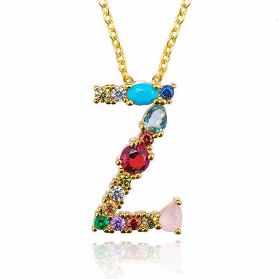 Collar de Letras Hip Hop 26 Letras en Cobre con Incrustación Micro - Image 17