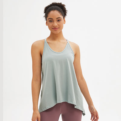 Blusa Deportiva Suelta sin Mangas - Tela Transpirable de Secado Rápido para Yoga y Fitness - Image 10