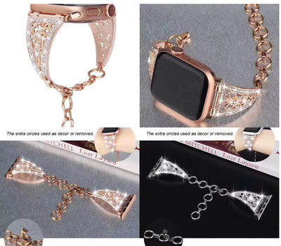 Pulsera Metálica Diamantada para Apple Watch - Diseño Elegante para Todas las Generaciones - Image 5
