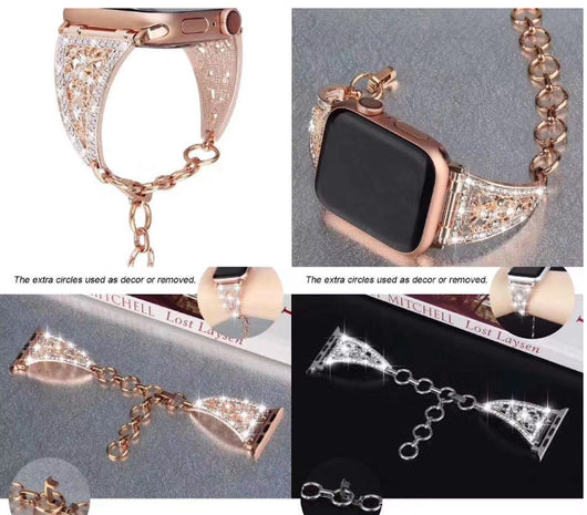 Pulsera Metálica Diamantada para Apple Watch - Diseño Elegante para Todas las Generaciones - Image 5