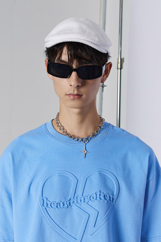 Camiseta Holgada de Verano con Estampado en Relieve - Diseño Niche Split Love - Image 16