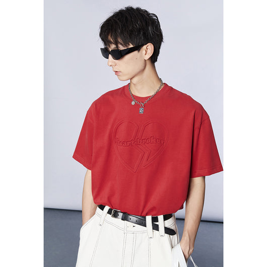 Camiseta Holgada de Verano con Estampado en Relieve - Diseño Niche Split Love - Image 14