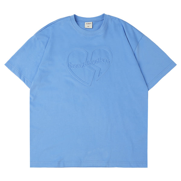 Camiseta Holgada de Verano con Estampado en Relieve - Diseño Niche Split Love