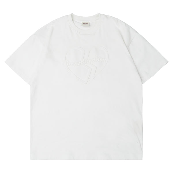 Camiseta Holgada de Verano con Estampado en Relieve - Diseño Niche Split Love