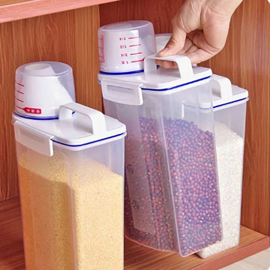 Contenedor Hermético de Arroz 20kg Estilo Japonés - Dispensador Multiusos Antihumedad - Image 3