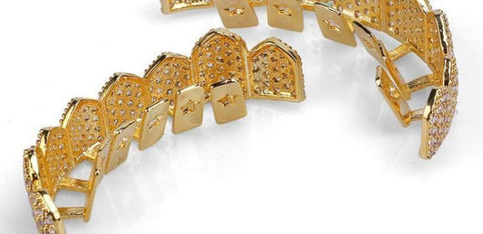 Set de Dientes de Oro con Diamantes Europeos - Carillas Dentales de Lujo Negro y Dorado - Image 8