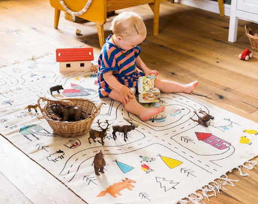 Tapete de Juegos Creativo para Niños con Borlas de Lona - Image 2