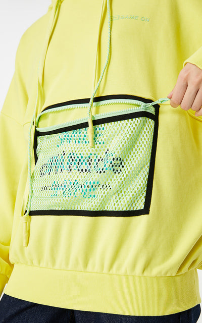 Sudadera Suelta con Capucha y Diseño de Malla ONLY Ole - Estilo Letter para Mujer - Image 13