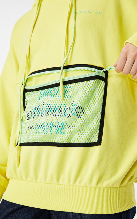 Sudadera Suelta con Capucha y Diseño de Malla ONLY Ole - Estilo Letter para Mujer - Image 13